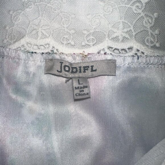 JODIFL Multi-Colored Floral Print lined Large‎ EUC - Picture 7 of 7